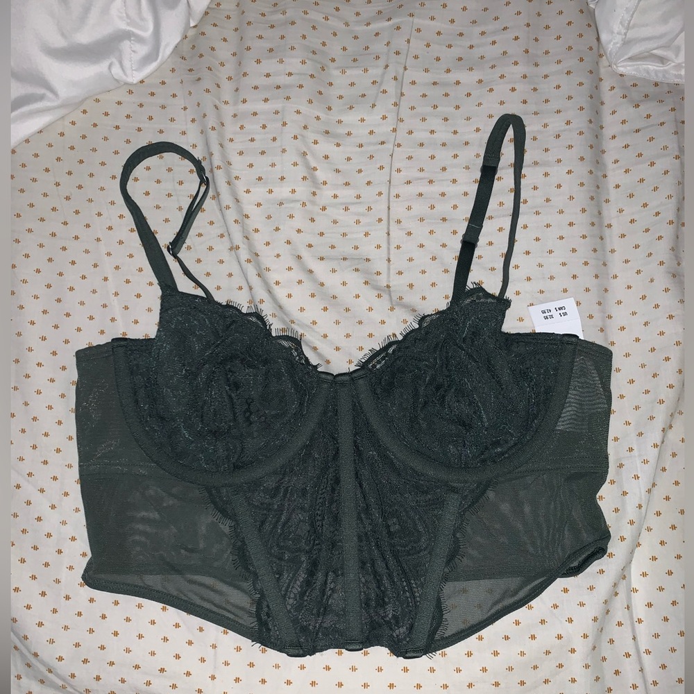 Emerald green gilly hicks corset bra top